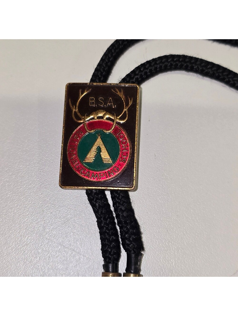 Boy Scouts of America National Camping School Bolo Tie - Vintage Used